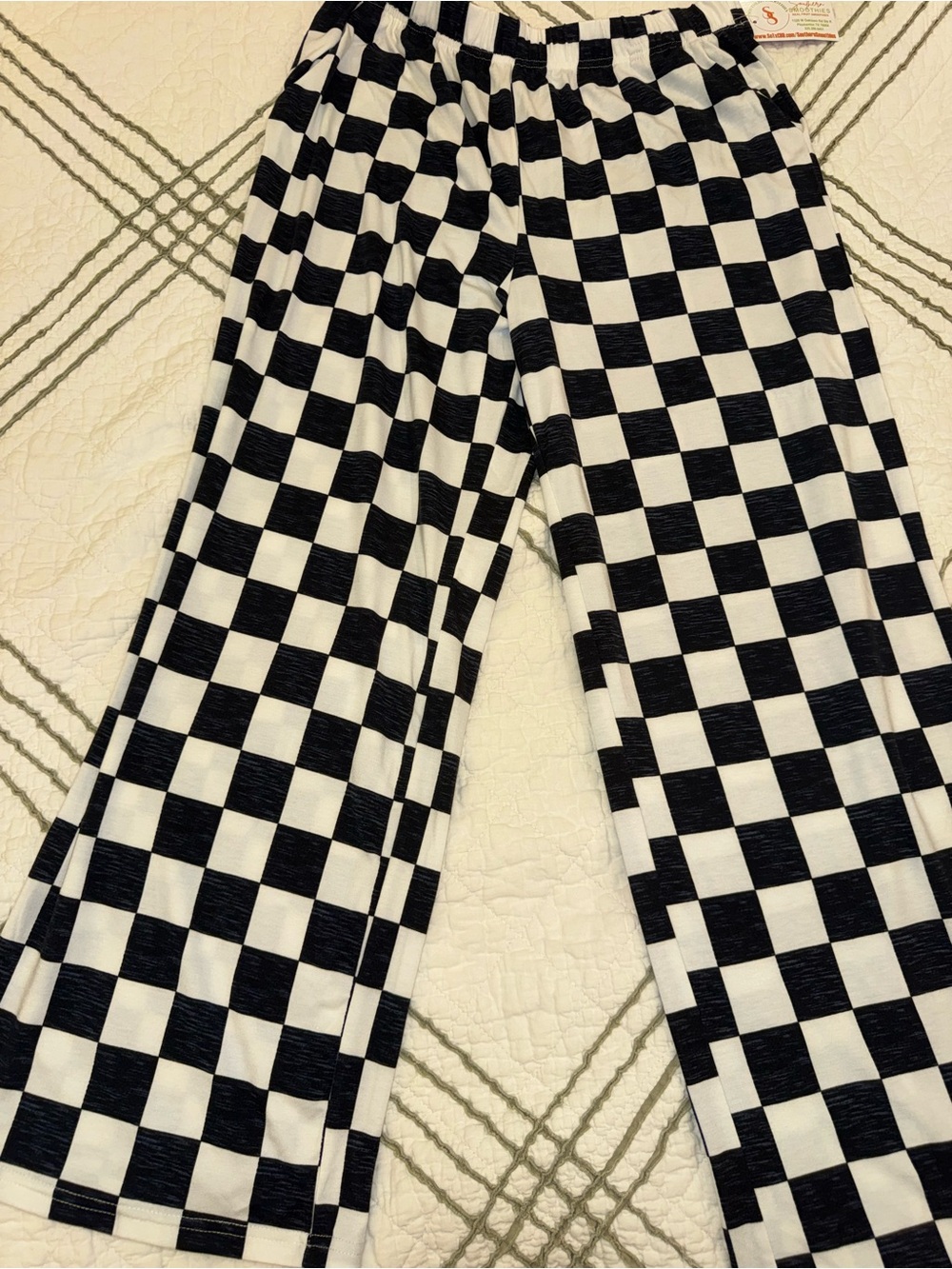 Black & White Checkered Lounge Pants